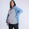 imageMotherhood Maternity Womens Button Down Poplin Long Sleeve Pregnancy ShirtChambray