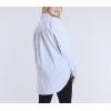imageMotherhood Maternity Womens Button Down Poplin Long Sleeve Pregnancy ShirtWhite Blue Stripe
