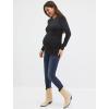 imageMotherhood Maternity Womens Classic Crew Neck Solid Maternity SweaterBlack