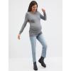 imageMotherhood Maternity Womens Classic Crew Neck Solid Maternity SweaterGrey