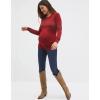 imageMotherhood Maternity Womens Classic Crew Neck Solid Maternity SweaterRhubarb