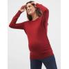 imageMotherhood Maternity Womens Classic Crew Neck Solid Maternity SweaterRhubarb