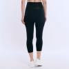 imageMotherhood Maternity Womens Essential Stretch Secret Fit Over The Belly Pregnancy Crop Capri Legging2 PackBlackCharcoal