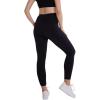 imageMotherhood Maternity Womens High Waist Over The Belly Pregnancy Workout Active Pocket Legging 2Pack23 Inch Black 2 Pack