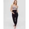 imageMotherhood Maternity Womens High Waist Over The Belly Pregnancy Workout Active Pocket Legging 2Pack26 Inch Black 2 Pack