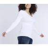 imageMotherhood Maternity Womens Long Sleeve Side Ruched VNeck Pregnancy TShirt2 PackWhiteBlack