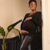 imageMotherhood Maternity Womens Long Sleeve Side Ruched VNeck Pregnancy TShirt2 PackWhiteBlack