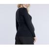 imageMotherhood Maternity Womens Long Sleeve Side Ruched VNeck Pregnancy TShirt2 PackWhiteBlack
