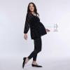 imageMotherhood Maternity Womens Long Sleeve Smocked Babydoll TopBlack