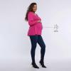 imageMotherhood Maternity Womens Long Sleeve Smocked Babydoll TopCabaret