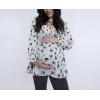 imageMotherhood Maternity Womens Long Sleeve Smocked Babydoll TopWinter White Ditsy
