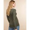imageMotherhood Maternity Womens Long Sleeve VNeck Side Ruched Tee ShirtBeetle Space Dye
