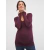 imageMotherhood Maternity Womens Long Sleeve VNeck Side Ruched Tee ShirtBurgundy
