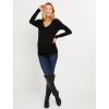 imageMotherhood Maternity Womens Long Sleeve VNeck Side Ruched Tee ShirtCore Black