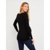 imageMotherhood Maternity Womens Long Sleeve VNeck Side Ruched Tee ShirtCore Black