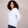 imageMotherhood Maternity Womens Long Sleeve VNeck Side Ruched Tee ShirtCorporate White