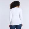 imageMotherhood Maternity Womens Long Sleeve VNeck Side Ruched Tee ShirtCorporate White