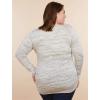 imageMotherhood Maternity Womens Long Sleeve VNeck Side Ruched Tee ShirtGrey Space Dye