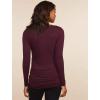 imageMotherhood Maternity Womens Long Sleeve VNeck Side Ruched Tee ShirtRadicchio Space Dye