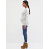 imageMotherhood Maternity Womens Long Sleeve VNeck Side Ruched Tee ShirtSpace Dye Gray