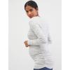 imageMotherhood Maternity Womens Long Sleeve VNeck Side Ruched Tee ShirtSpace Dye Gray