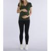imageMotherhood Maternity Womens Maternity Bump Start 2 Pack Under Belly Casual LeggingsBlack and Grey
