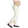 imageMotherhood Maternity Womens Maternity Comfortable Super Stretch Over The Belly Skinny Casual Dress Pant for Work Xs3xOffwhite