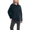 imageMotherhood Maternity Womens Button Down Poplin Long Sleeve Pregnancy ShirtBlack