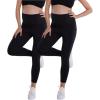 imageMotherhood Maternity Womens High Waist Over The Belly Pregnancy Workout Active Pocket Legging 2Pack23 Inch Black 2 Pack