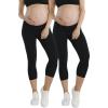 imageMotherhood Maternity Womens Maternity Bump Start 2 Pack Under Belly Casual LeggingsBlackBlack