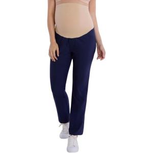 imageMotherhood Maternity Womens Maternity Comfortable Super Stretch Over The Belly Skinny Casual Dress Pant for Work Xs3xNavy