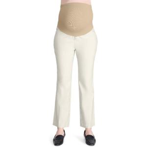 imageMotherhood Maternity Womens Maternity Comfortable Super Stretch Over The Belly Skinny Casual Dress Pant for Work Xs3xOffwhite