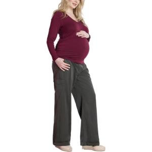 imageMotherhood Maternity Womens Under Belly Utility Cargo Pregnancy PantBeluga