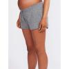 imageMotherhood Maternity Womens French Terry Underbelly Pregnancy ShortHeather Grey