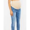 imageMotherhood Maternity Womens Indigo Blue Sustainable Secret Fit Over The Belly Skinny Leg Pregnancy Jeans with PocketsDark Wash