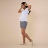 imageMotherhood Maternity Womens Under The Belly Utility Pregnancy Pocket ShortQuiet Shade
