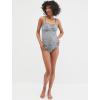 imageMotherhood Maternity womens Beach Bump 2 Piece Swimsuit Set Upf 50 Pregnancy SwimwearBlack White Gingham
