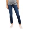imageMotherhood Maternity Womens Indigo Blue Sustainable Secret Fit Over The Belly Skinny Leg Pregnancy Jeans with PocketsDark Wash