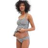 imageMotherhood Maternity womens Beach Bump 2 Piece Swimsuit Set Upf 50 Pregnancy SwimwearBlack White Gingham