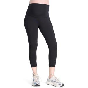 imageMotherhood Maternity Womens High Waist Over The Belly Pregnancy Workout Active Pocket Legging23 Inch Black