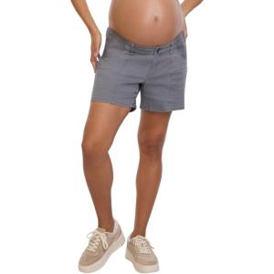 imageMotherhood Maternity Womens Under The Belly Utility Pregnancy Pocket ShortQuiet Shade