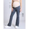 imageMotherhood Maternity Womens Essential Full Length Secret Fit Over The Belly Flare Pregnancy Yoga PantsHeather Grey