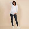 imageMotherhood Maternity Womens Secret Fit Over The Belly Skinny Ankle Pregnancy JeansBlack Stone Wash
