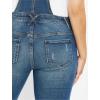 imageMotherhood Maternity Womens Side Panel Skinny Ankle Pregnancy Denim OverallsMedium Wash
