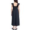 imageMotherhood Maternity Womens Sleeveless Ruffle Shoulder Smocked Maxi Pregnancy DressBlack