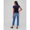 imageMotherhood Maternity Womens Stretch Secret Fit Over The Belly Straight Leg Pregnancy JeansDark Wash