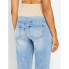 imageMotherhood Maternity Womens Stretch Secret Fit Over The Belly Straight Leg Pregnancy JeansLight Wash