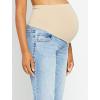 imageMotherhood Maternity Womens Stretch Secret Fit Over The Belly Straight Leg Pregnancy JeansLight Wash