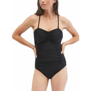 imageMotherhood Maternity Womens Beach Bump Maternity One Piece Swimsuit UPF 50 Pregnancy SwimwearCore Black