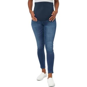 imageMotherhood Maternity Womens Super Stretch Secret Fit Over The Belly Skinny Ankle Length Jeans Indigo BlueLight Wash